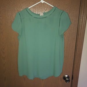 LOFT green tulip sleeve blouse